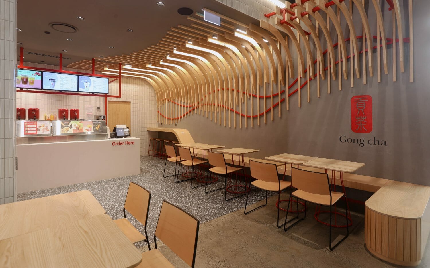 Interior design for Gong Cha