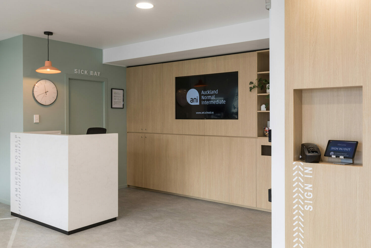 Reception Area Design for Auckland Normal Intermediate