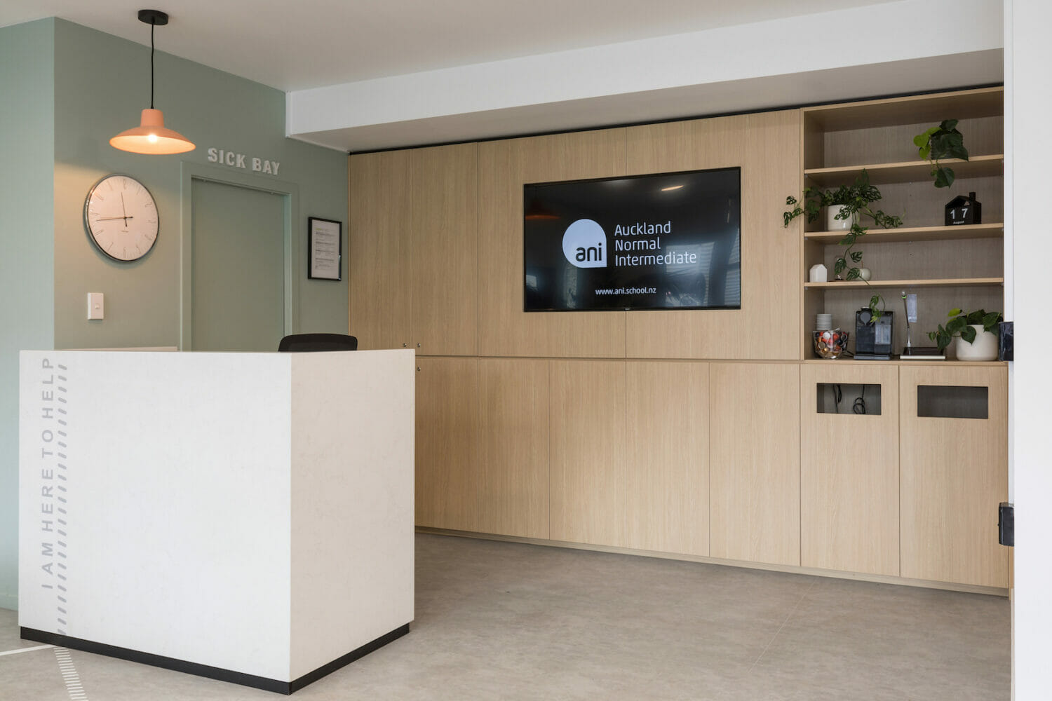 Reception Area Design for Auckland Normal Intermediate